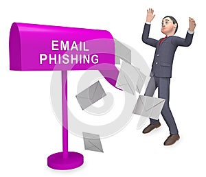 Phishing Scam Email Identity Alert 3d Rendering