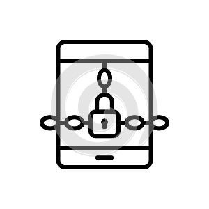 Phishing smartphone icon. Simple line, outline vector elements of hacks icons for ui and ux, website or mobile application