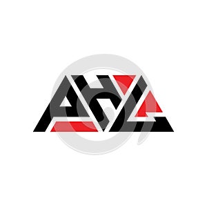 PHL triangle letter logo design with triangle shape. PHL triangle logo design monogram. PHL triangle vector logo template with red