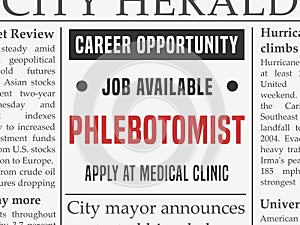 Phlebotomist medical career