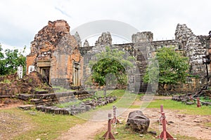 Phnom Bakheng in Angkor. a famous Historical site(UNESCO World Heritage) in Angkor, Siem Reap, Cambodia.