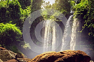 The Phnom Kulen waterfall, Siem Reap, Cambodia.