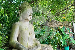 Phnom Penh, Cambodia - Jan 30 2015: Budda Statue at Silver Pagoda(Wat Preah Keo Morokot). a famous Historical site in