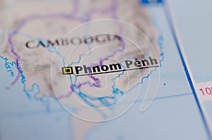 Phnom Penh on map