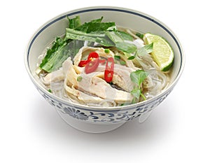 Pho ga, vietnamese chicken rice noodle soup