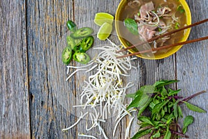 Pho Vietnamese beef soup