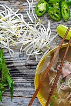 Pho Vietnamese beef soup