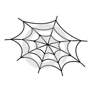 Phobia spider web icon, outline style