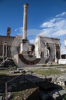 Phocas Column Septimius Severus Arch