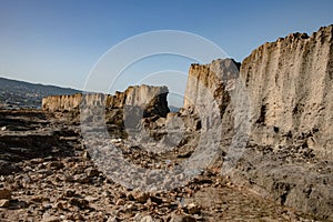 Phoenician wall in Batroun Lebanon