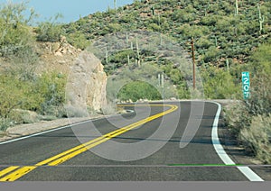Phoenix, Arizona. Apache Trail road photo