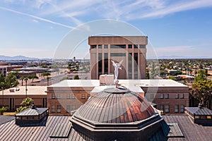 Phoenix, Arizona. State Capitol building with winged statue