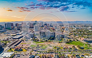 Phoenix, Arizona, USA Downtown Skyline Aerial