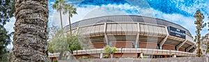 Phoenix, Arizona, USA - 3.23.2024: Panoramic view of Arizona State University Desert Financial Arena