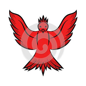Phoenix bird flat icon