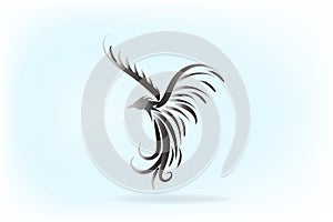 Phoenix Bird Tattoo icon Logo