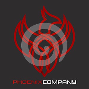 Phoenix Bird logo. Vector illustration.
