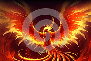 Phoenix, bird made of fire