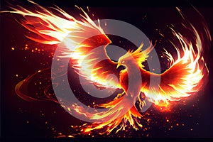 Phoenix, bird made of fire