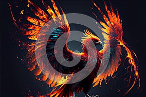 Phoenix, bird made of fire