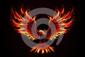 Phoenix, bird made of fire