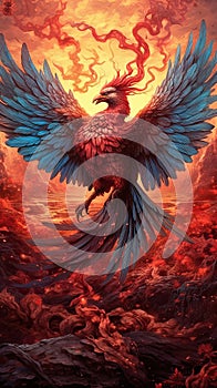 Phoenix, bird made of fire