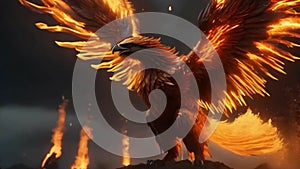 Phoenix, bird made of fire