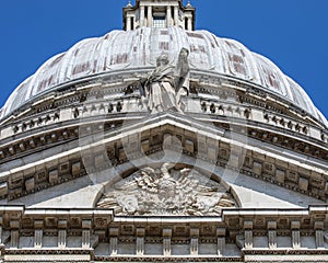 Phoenix Carving on St. Pauls Cathedral in London, UK