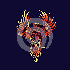 Phoenix Fire bird illustration
