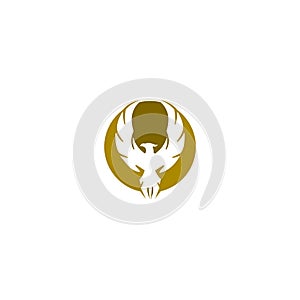 Phoenix flame logo icon isolated on white background