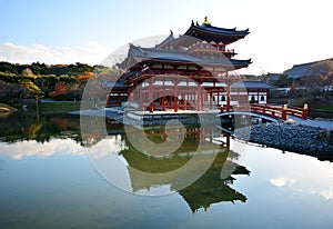 Phoenix Hall of Byodo-in Temple in Uji city near Kyoto