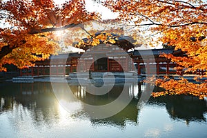 Phoenix Hall of Byodo-in Temple in Uji city near Kyoto.