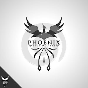 Phoenix Logo with Brave Bird Concept