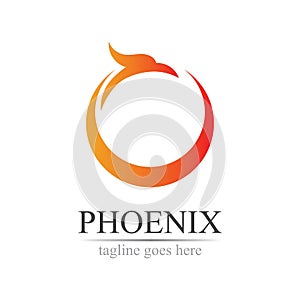 Phoenix logo design vector illustration