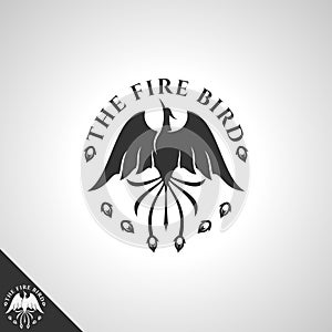 Phoenix Logo with Flying Upward concept