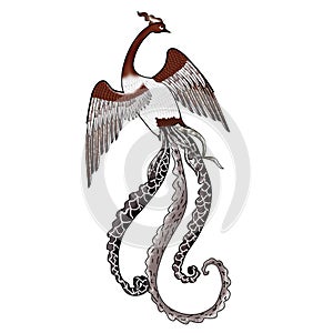 phoenix watercolor drawing