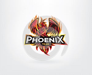 Phoenix mascot character logo design