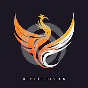 phoenix minimalist elegant vector design AI generated