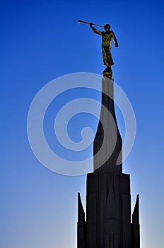 Phoenix Mormon Temple LDS Statue of Moroni Angel photo