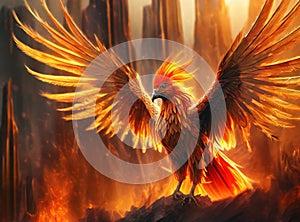 a Phoenix rising from the ashes