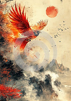 Phoenix Rising from the Flames photo