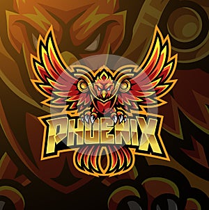 Phoenix sport mascot logo design