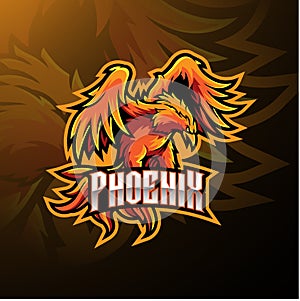 Phoenix sport mascot logo design