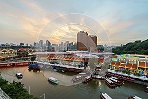 Phoenix Sunset over Clarke Quay