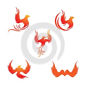 Phoenix vector icon illustration