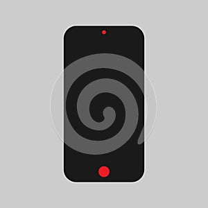 Smartphone black screen flat icon logo design