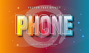 Phone 3d editable text effect