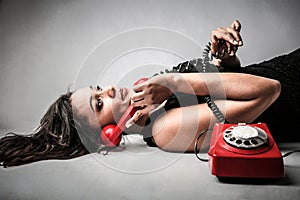 On the phone