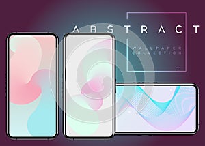 Phone X Abstract Fluid Vector Wallpapers. Pastel Colors.