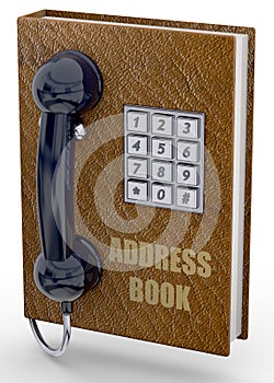 Phone and Address Book Concept - 3D